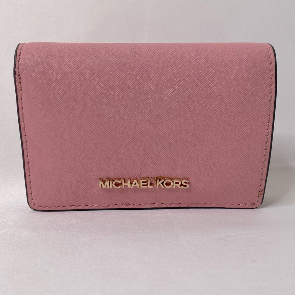 Michael Kors Pink Saffiano Leather Wallet